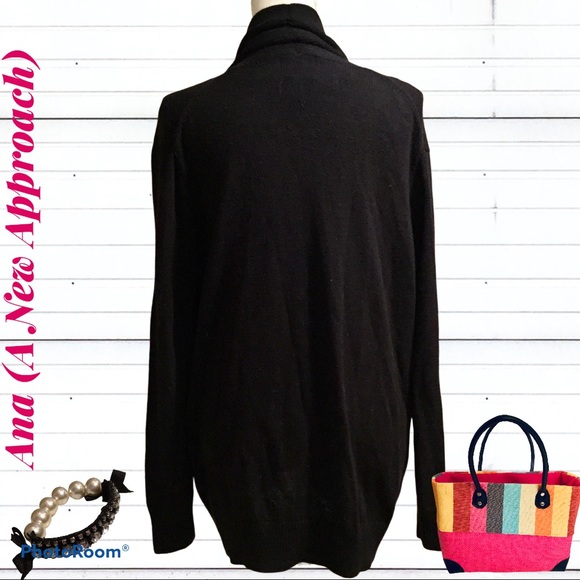 ANA (A New Approach) Black Long Sleeve Sweater - Picture 2 of 2